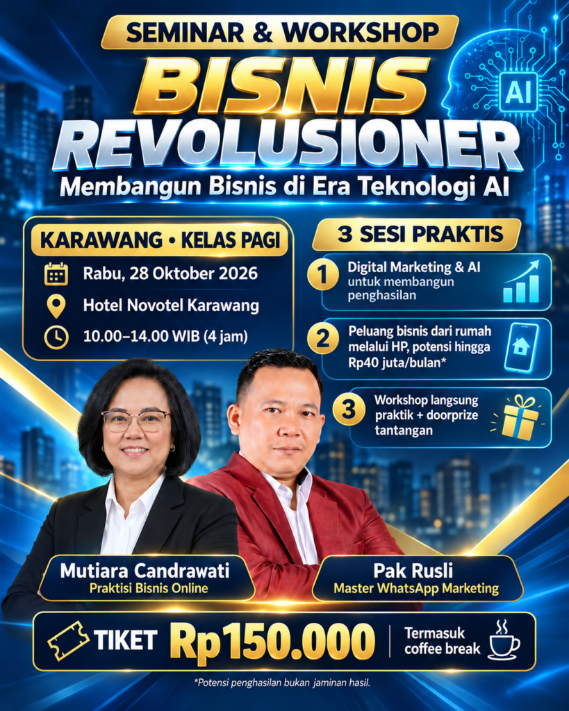 Seminar & Workshop Bisnis Revolusioner – Karawang Pagi